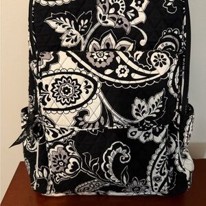 Vera Bradley Black & White Quilted Paisley Backpack
